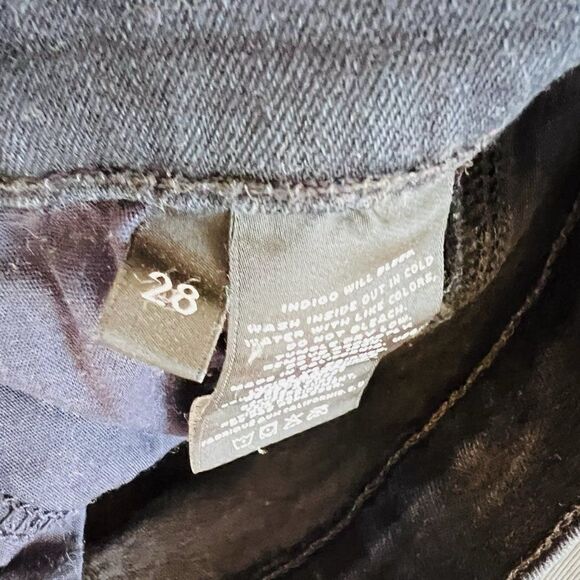 J Brand Cropped Skinny Destroyed Raw Hem Jeans in Blue Mercy - Picture 7 of 8